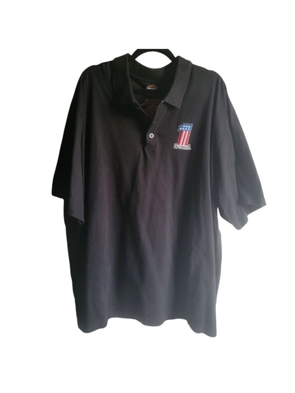 Harley Davidson Black Collared Las Vegas USA Polo Shirt Size 2XL?